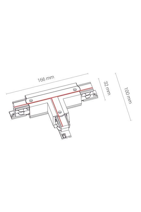 Елемент трекової системи Nowodvorski 8241 CTLS POWER T CONNECTOR RIGHT 1 WHITE (T-R1) CN