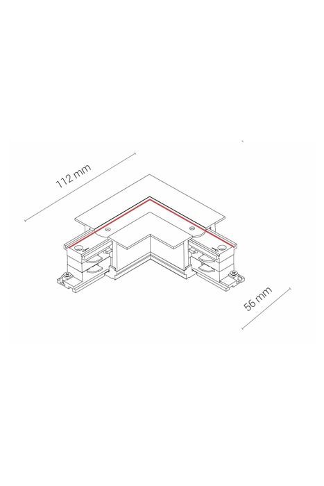 Елемент трекової системи Nowodvorski 8684 CTLS RECESSED POWER L CONNECTOR LEFT ( L-L) WHITE CN
